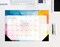 Abstract Art Academic Year July 2026 - June 2027 17" x 12" Small Monthly Deskpad Calendar